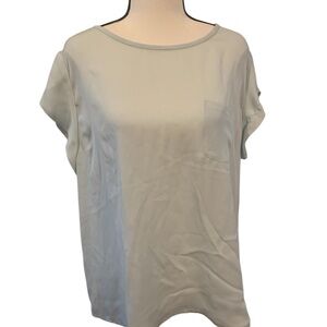 Joie | silk shirt sleeve mint green top